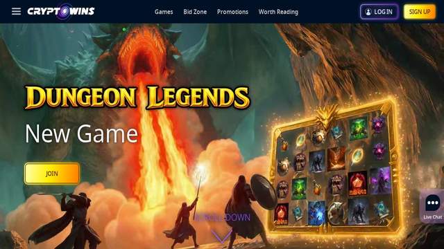 CryptoWins casino screenshot